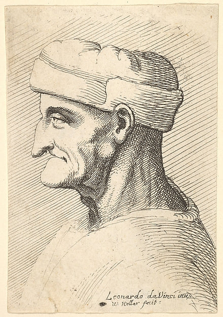 Head of an old man wearing cap in profile to left 1625–77-Afte,16x12"(A3)Poster