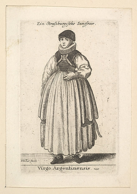Virgo Argentinensis. 1625–77-Wenceslaus Hollar, Poster Print Wall Art