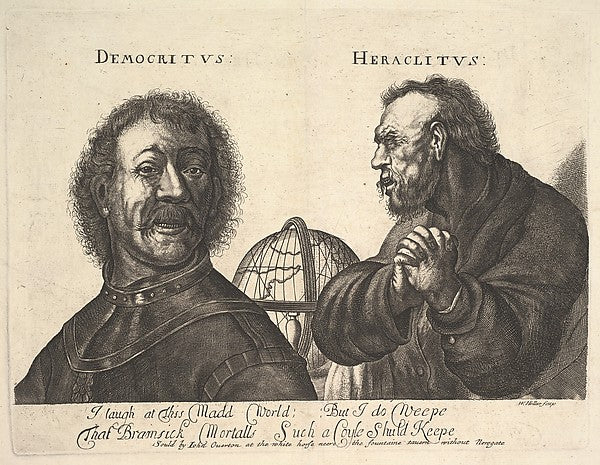 Democritus and Heraclitus 1625–77-Richard Gaywood ),After Jan, Poster Print Wall Art