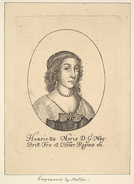 Henrietta Maria after 1641- Wenceslaus Hollar, Poster Print Wall Art