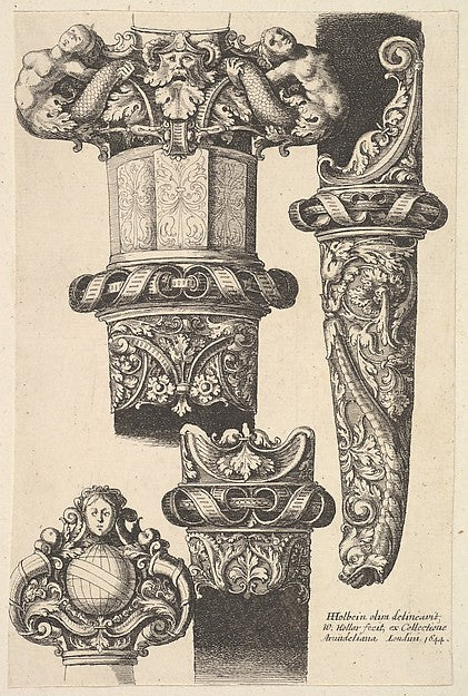 Daggars and scabbards 1625–77-Wenceslaus Hollar,After Hans Ho, Poster Print Wall Art