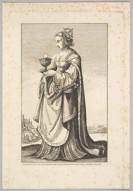 After Wenceslaus Hollar :Woman-16x12"(A3) Poster