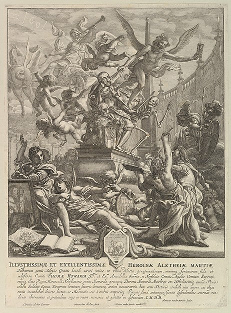 Allegory on the Death of the Earl of Arundel c1646-After Corne, Poster Print Wall Art