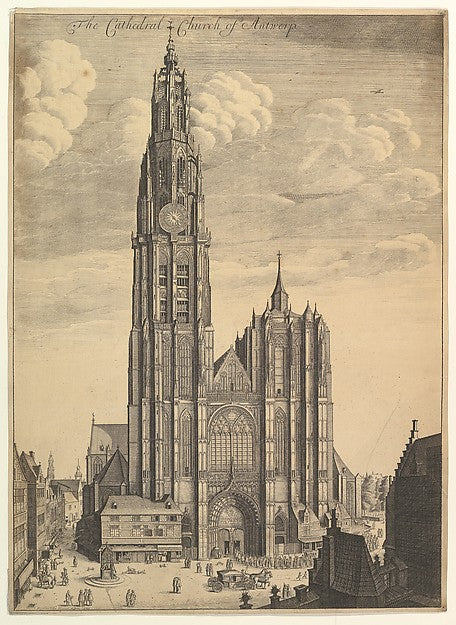 Antwerp Cathedral 1649-Wenceslaus Hollar, Poster Print Wall Art