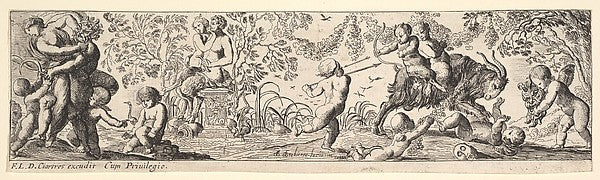 Bacchanal 1600–1642-Pierre Brebiette, Poster Print Wall Art