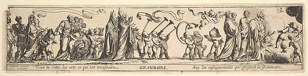 Triumph of Grammar 17th cent-Pierre Brebiette,16x12"(A3) Poster