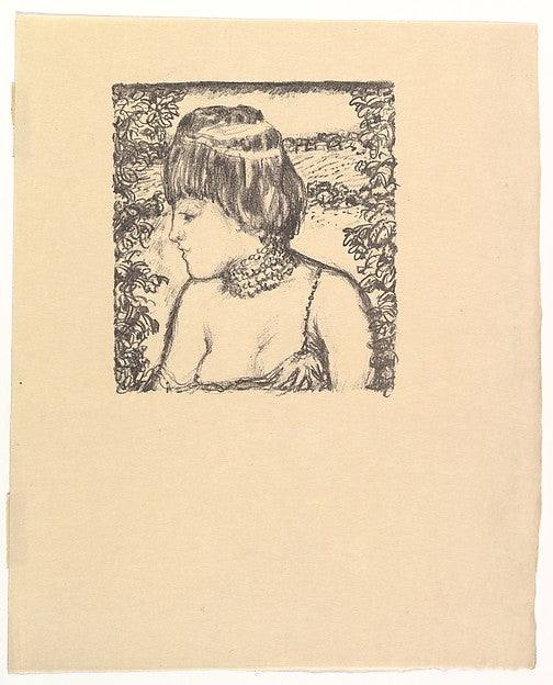 Proof of Female Figure head and shoulders from Daphnis et Chl, Poster Print
