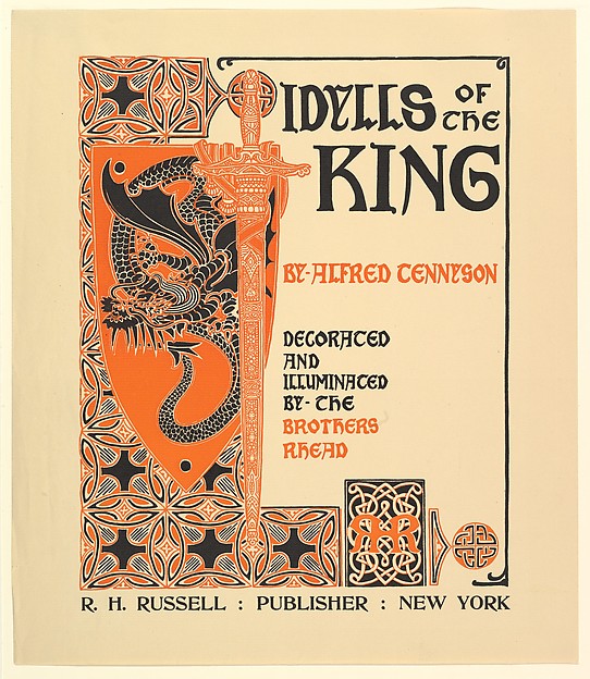 Idylls of the King by Alfred Tennyson 1898-Louis John Rhead,E, Poster Print