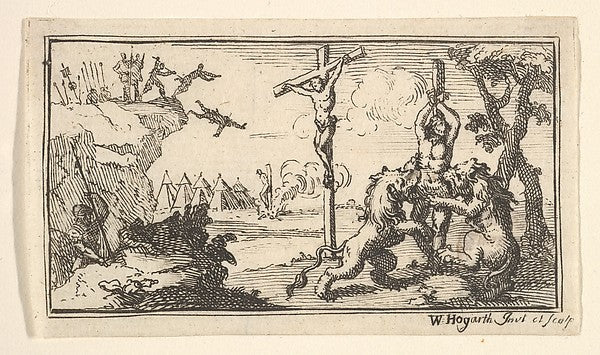 Crucifixion etc. after 1725-William Hogarth ,16x12"(A3)Poster