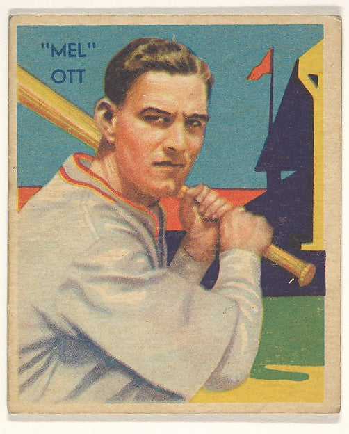 :"Mel" Ott from the Diamond Stars series for the National Ch-16x12"(A3) Poster