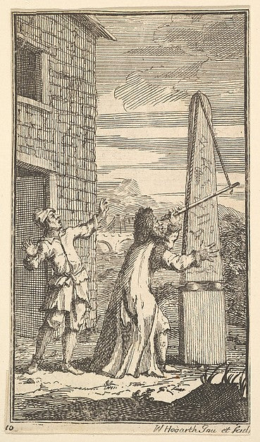 Sidrophel Examining the Kite Through His Telescope 1721–26-Wi, Poster Print