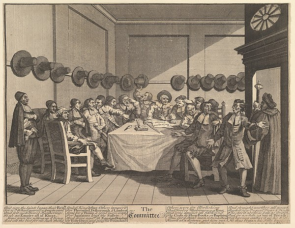 The Committee 1725–68-William Hogarth ,16x12"(A3)Poster