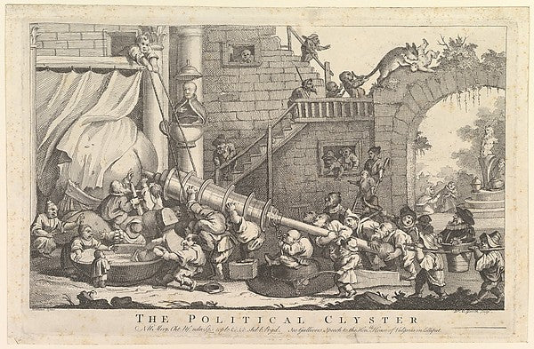 The Political Clyster January 1757-Derived from William Hogart, Poster Print