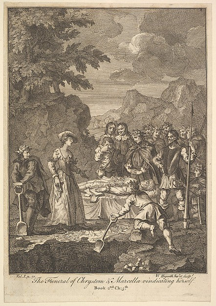 The Funeral of Chrystom and Marcella Vindicating Herself 1756, Poster Print