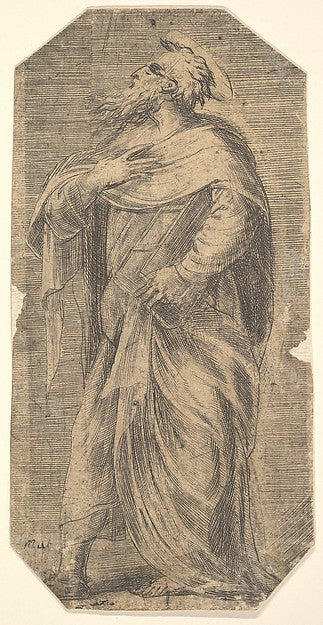 Saint Jude facing left book under his left arm from 'Christ , Poster Print