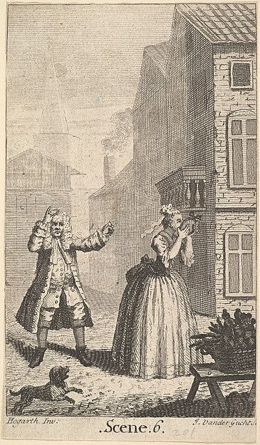 Frontispiece to Moliere's "Sganarelle ou le Cocu Imaginaire" , Poster Print Wall Art