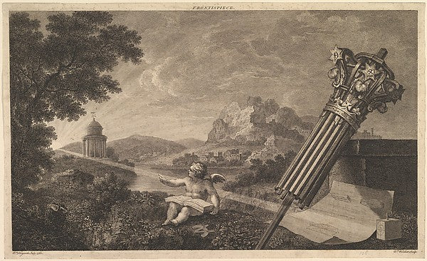 Frontispiece to Joshua Kirby's "Perspective of Architecture" , Poster Print Wall Art