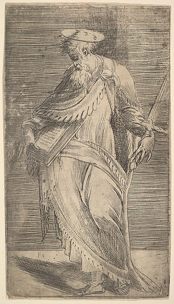Saint Paul holding a sword and book from 'Christ and the Apo, Poster Print