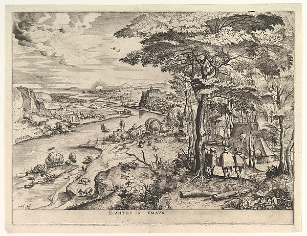 Euntes in Emaus from the series The Large Landscapes c1555–56, Poster Print