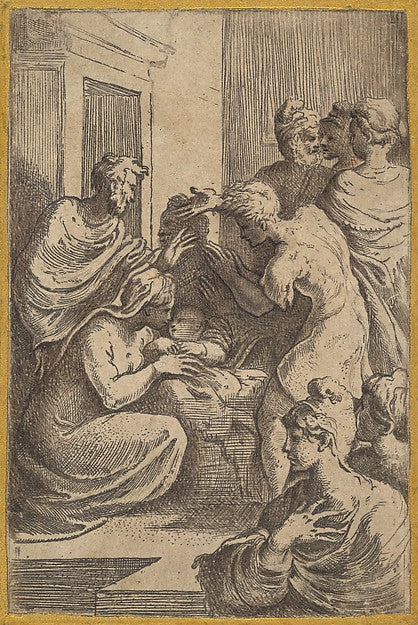 The Nativity 16th cent-Parmigianino ,16x12"(A3)Poster