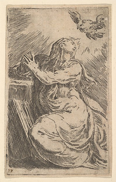 The Annunciation early 16th cent-Parmigianino ,16x12"(A3)Poster