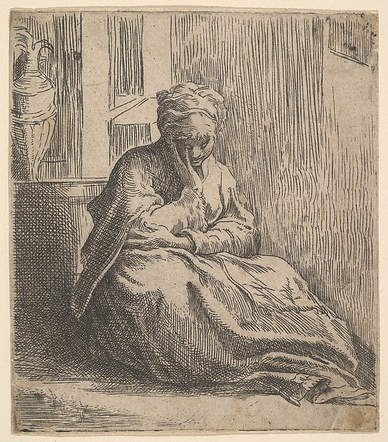 Melancholy 16th cent-Anonymous, Italian, 16th cent, After Parm,16x12"(A3)Poster