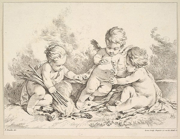 Fire-Louis Félix de La Rue, After François Boucher , Poster Print Wall Art
