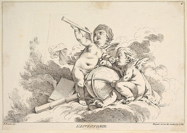 Astronomy-Louis Félix de La Rue, After François Boucher , Poster Print Wall Art