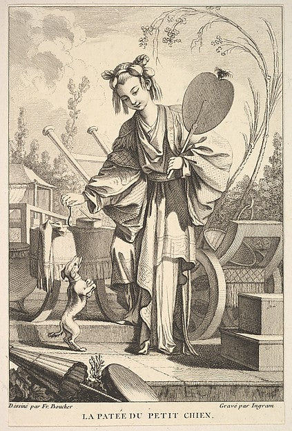 The Small Dog Standing on Hind Legs 1741–63-John Ingram, After,16x12"(A3)Poster