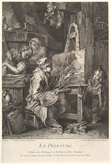 Painting 1752-Marie Madeleine Igonet, After François Boucher ,16x12"(A3)Poster