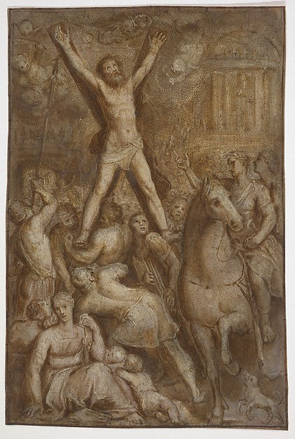 Otto van Veen :The Martyrdom of Saint Andrew-16x12"(A3) Poster