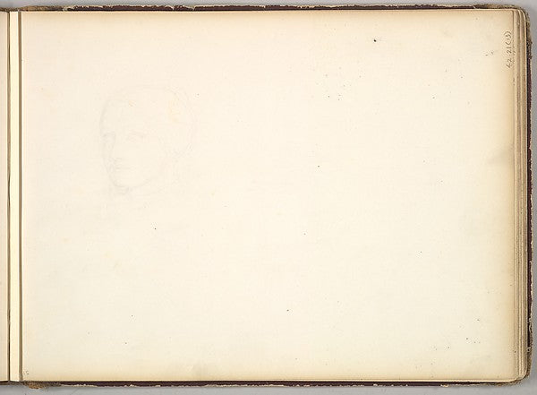 Frederic, Lord Leighton:Head of a Boy or Youth c1849-16x12"(A3) Poster