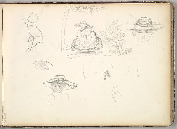 Frederic, Lord Leighton:Sketches of Figures 1840–60-16x12"(A3) Poster