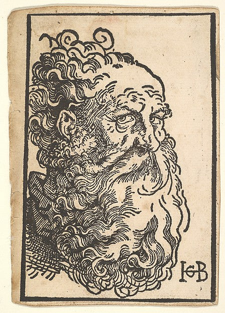 Head of a Bearded Man c1518–19-Hans Baldung 1484/85–1545 Str,16x12"(A3) Poster