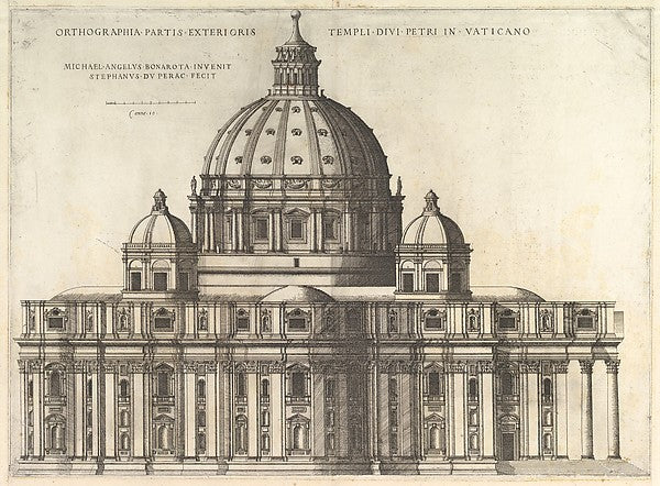 Speculum Romanae Magnificentiae - Elevation Showing the Exterio, Poster Print Wall Art