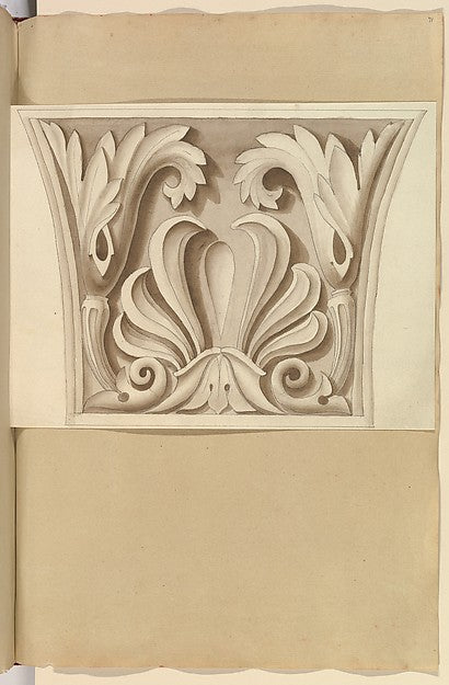 Capital of a Column with Anthemion 1845–70-Alfred Henry Forres, Poster Print Wall Art