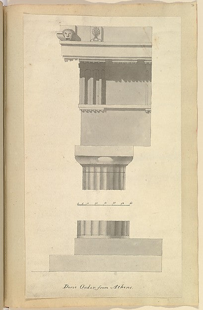 Doric Order from Athens 1845–70-Alfred Henry Forrester [Alfred, Poster Print Wall Art