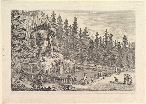 Stefano della Bella :Colossal statue of the Appenino by Giam-16x12"(A3) Poster