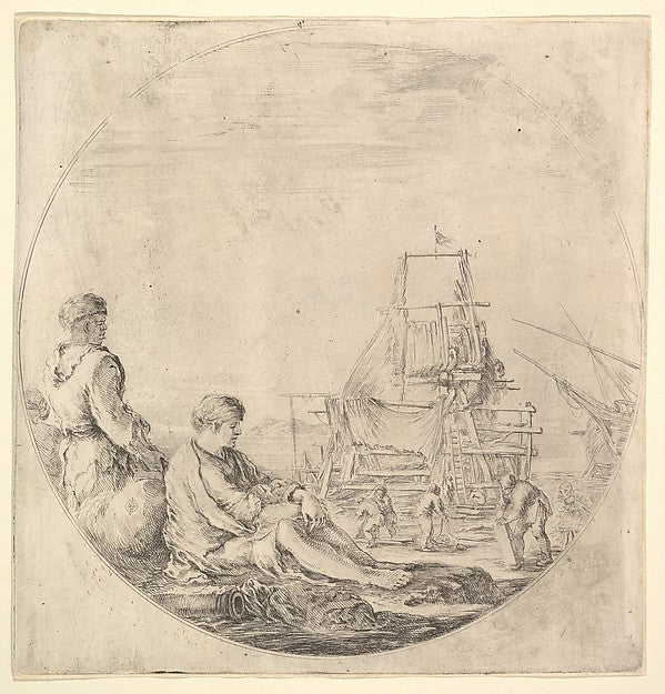 Stefano della Bella :A black sailor standing to left in prof-16x12"(A3) Poster