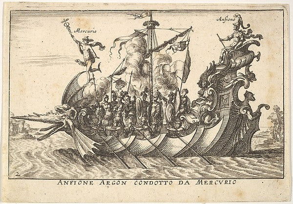 After Remigio Cantagallina :Plate 2: The Argonaut Amphion le-16x12"(A3) Poster