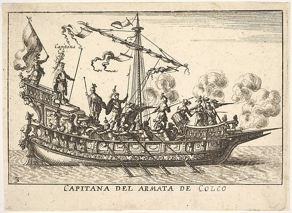 After Remigio Cantagallina :Plate 3: Captain of the army of -16x12"(A3) Poster