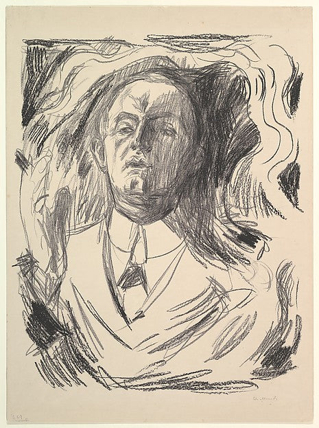 Self-Portrait with a Cigar 1908–9-Edvard Munch, Poster Print Wall Art