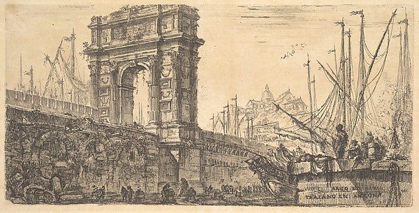 Plate 28 - Arch of Trajan in Ancona c1748-Giovanni Battista Pi, Poster Print Wall Art