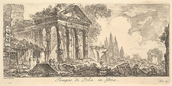 Plate 21 - Temple of Pola in Istria c1748-Giovanni Battista Pi, Poster Print Wall Art