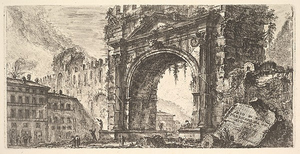 Plate 17 - The Arch of Rimini built by Augustus c1748-Giovanni, Poster Print Wall Art