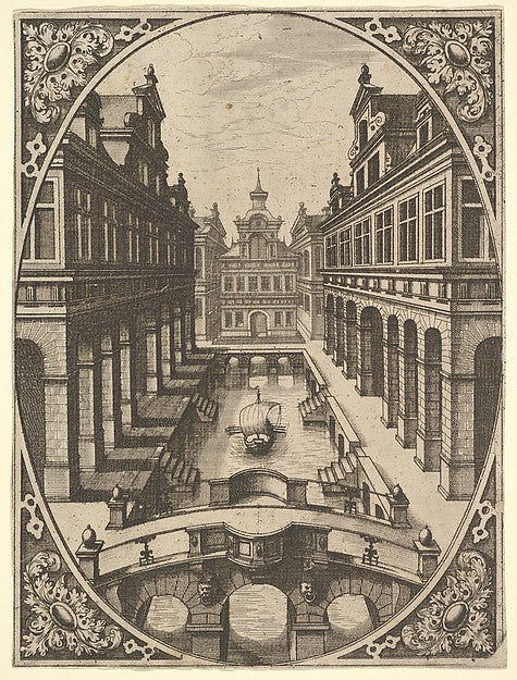 Plate from "Scenographiae..." c1560-Johannes van Doetecum the ,16x12"(A3)Poster