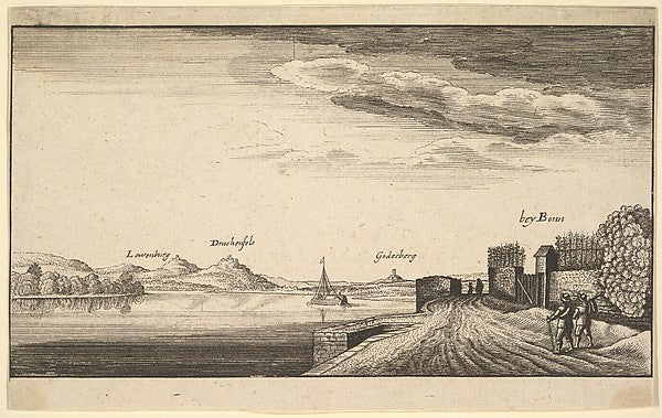The Rhine near Bonn copy 1625–77-Wenceslaus Hollar , Poster Print Wall Art