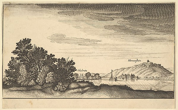 Landscape showing Coblentz and Harmenstein copy 17th cent-Wen, Poster Print Wall Art