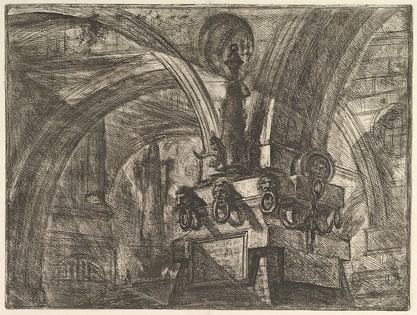The Pier with a Lamp from Carceri d'invenzione c1749–50-Giov,16x12"(A3)Poster