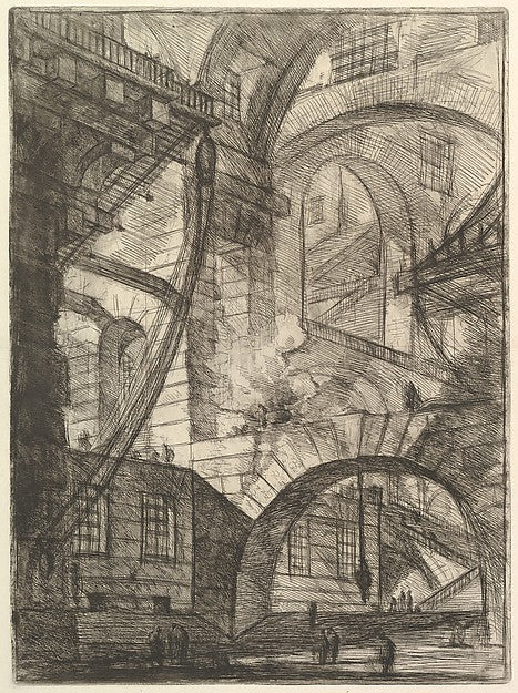 The Smoking Fire from Carceri d'invenzione c1749–50-Giovanni, Poster Print